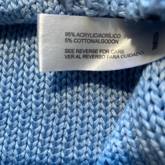 GOOD Womens Carolyn Taylor Large Blue Knit Sweater - Picture 3 of 5
